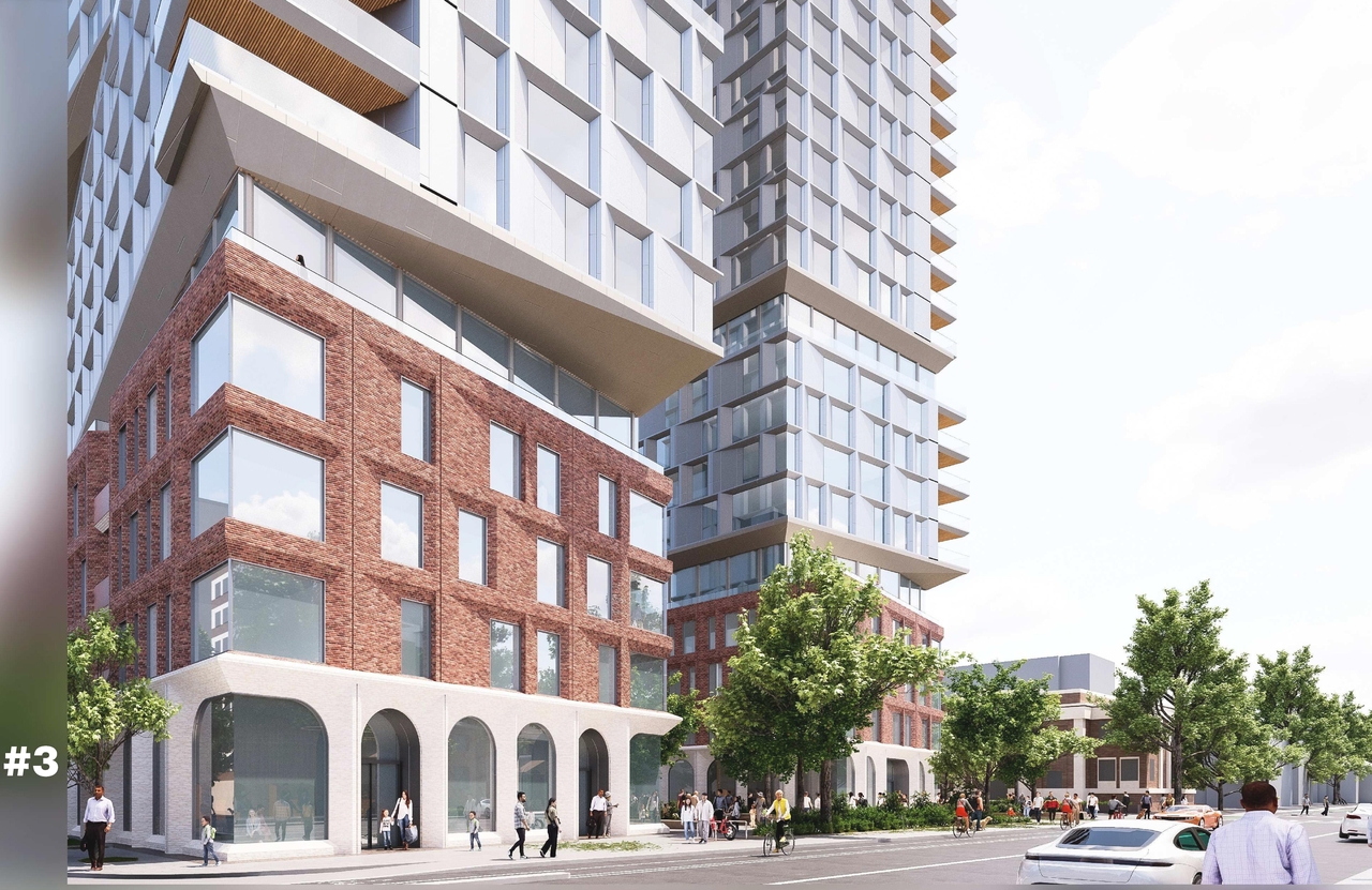 Rendering of building from page 1 of the file '2025-09-03 - SDRP Design Brief - Package 3 - D01-01-20-0019'