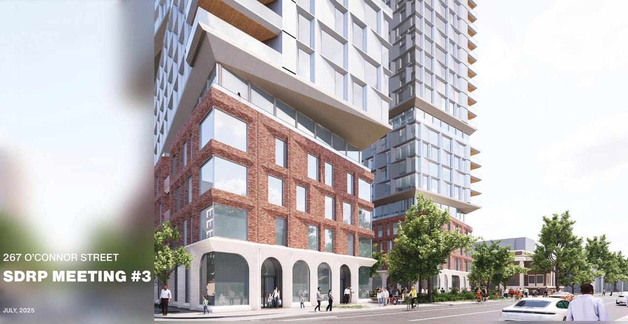 Rendering of building from page 1 of the file '2025-09-03 - SDRP Design Brief - Package 3 - D01-01-20-0019'