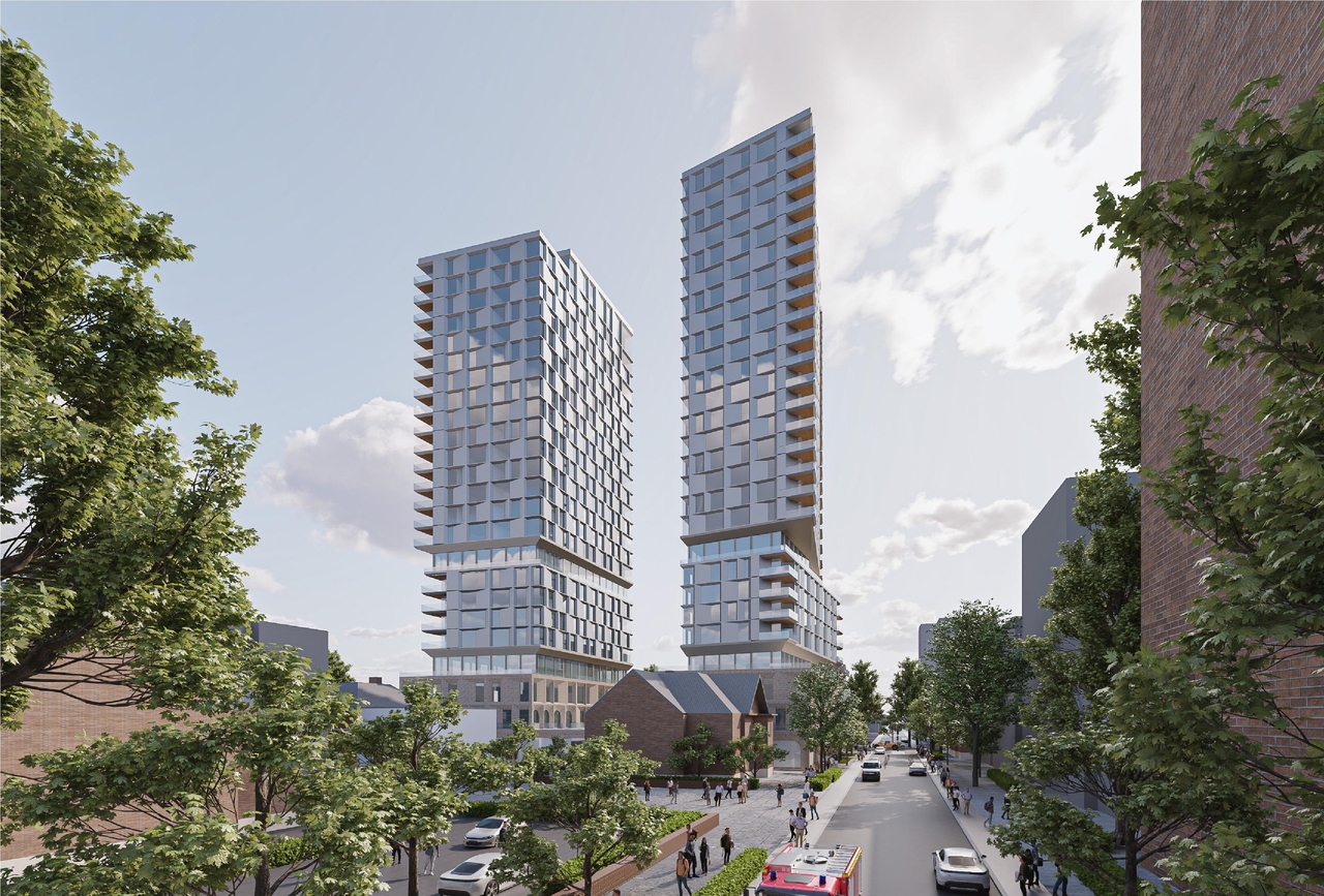 Rendering of building from page 11 of the file '2025-09-03 - SDRP Design Brief - Package 3 - D01-01-20-0019'