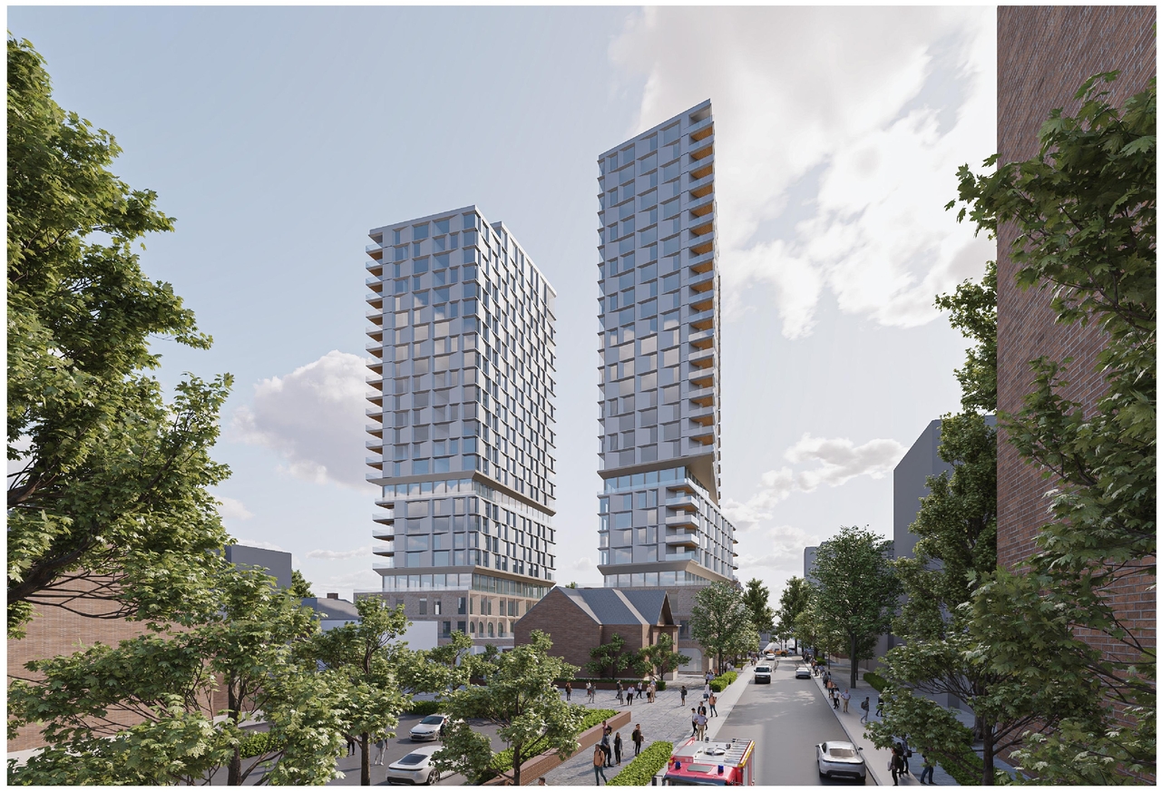 Rendering of building from page 11 of the file '2025-09-03 - SDRP Design Brief - Package 3 - D01-01-20-0019'