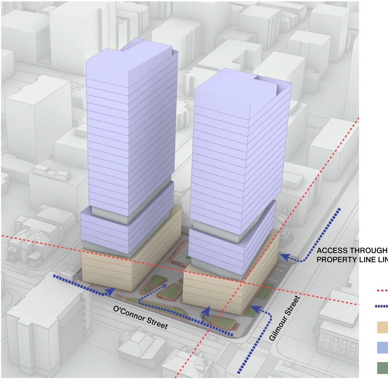 Rendering of building from page 19 of the file '2025-09-03 - SDRP Design Brief - Package 3 - D01-01-20-0019'