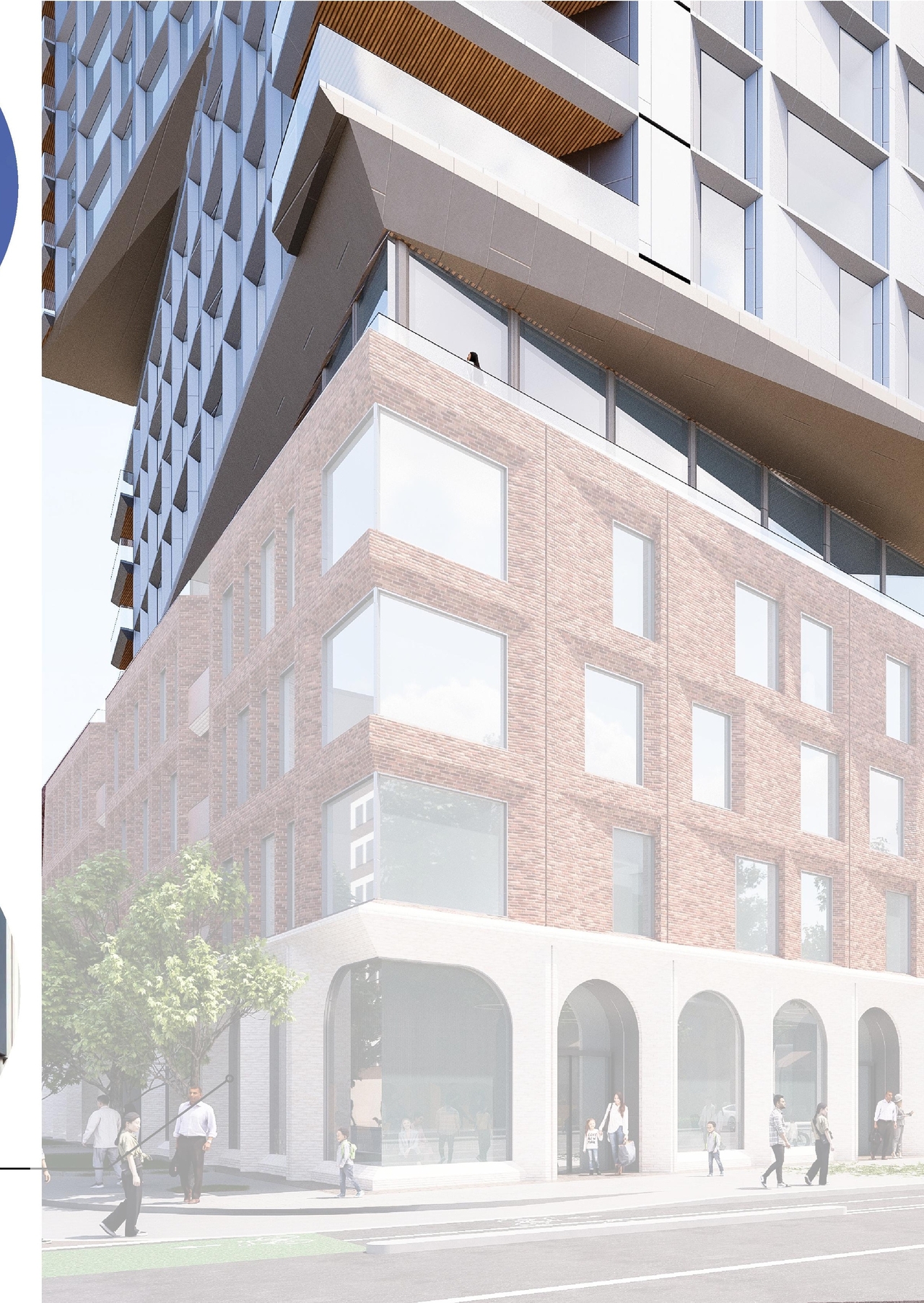 Rendering of building from page 52 of the file '2025-09-03 - SDRP Design Brief - Package 3 - D01-01-20-0019'