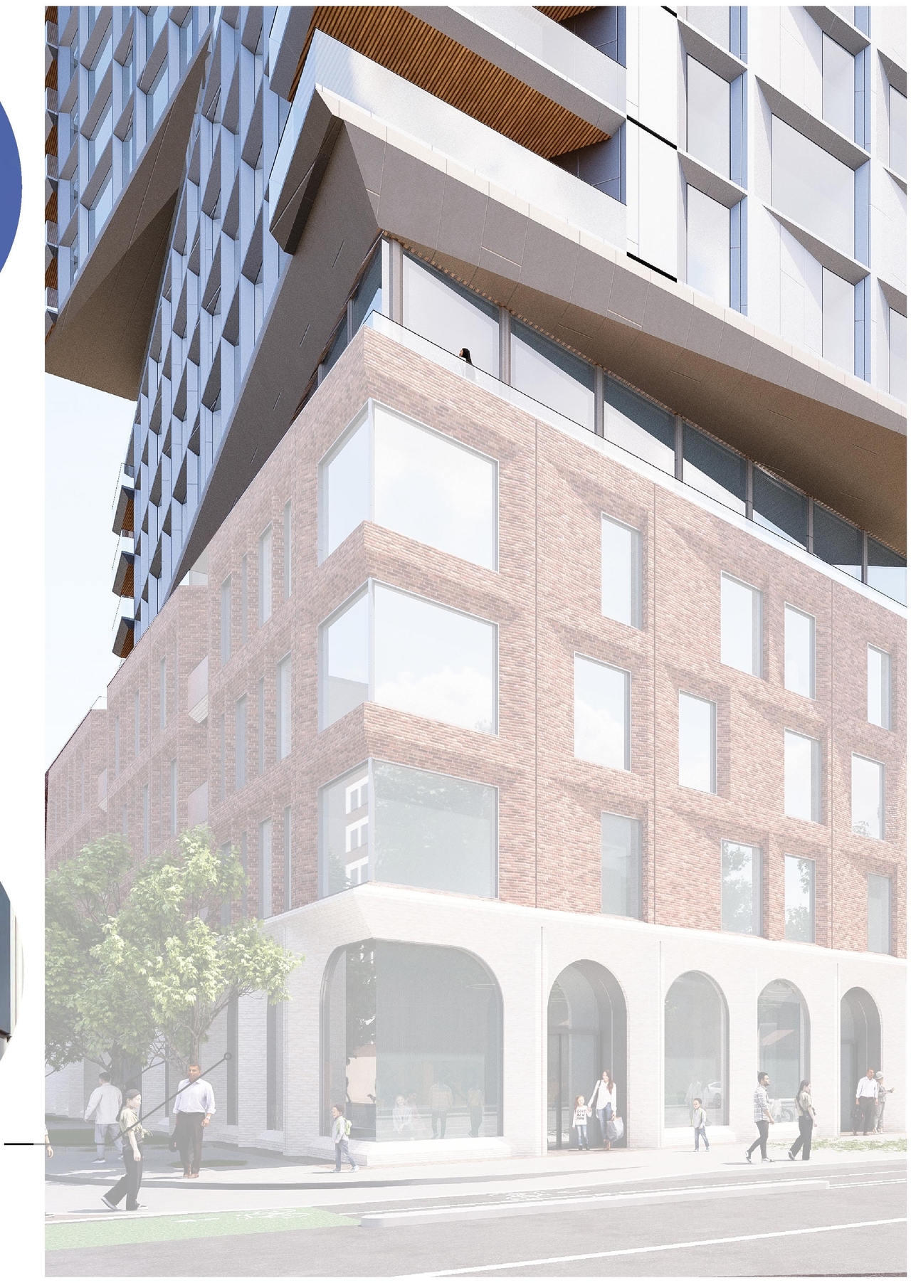 Rendering of building from page 52 of the file '2025-09-03 - SDRP Design Brief - Package 3 - D01-01-20-0019'