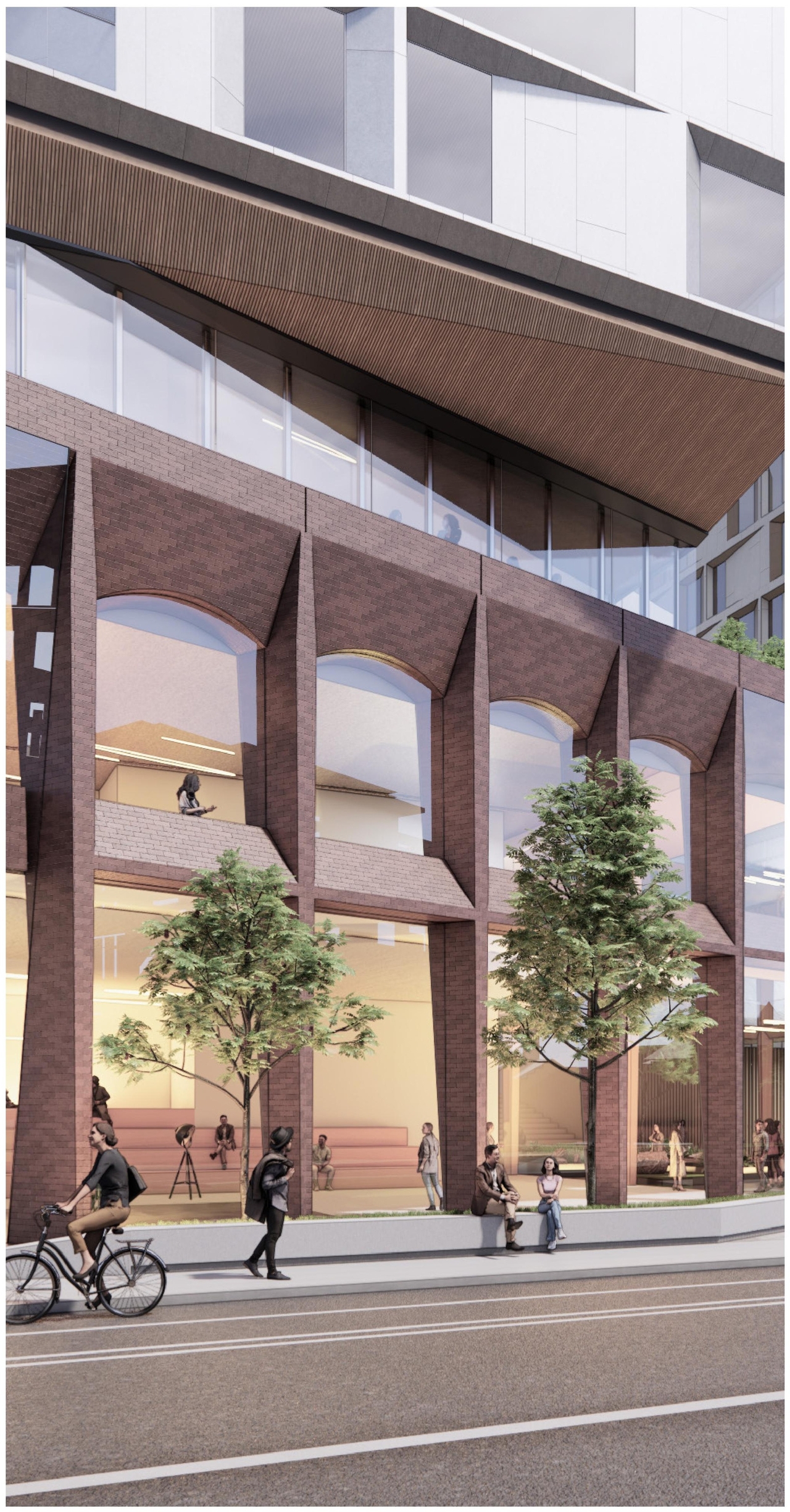 Rendering of building from page 15 of the file '2024-05-07 - Special Design Review Panel Presentation - D01-01-20-0019'