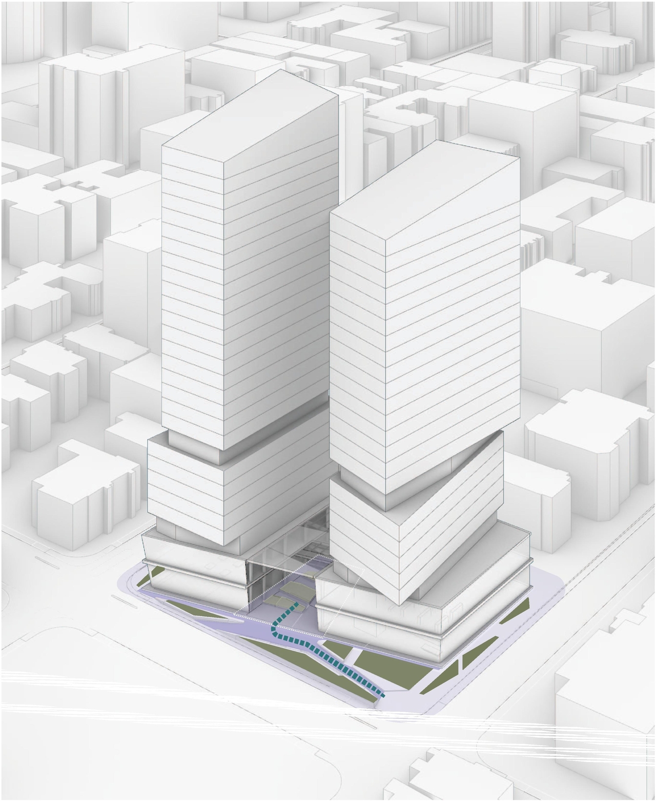 Rendering of building from page 32 of the file '2024-05-07 - Special Design Review Panel Presentation - D01-01-20-0019'