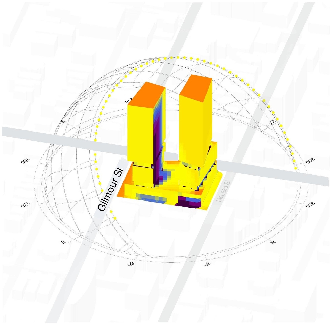 Construction site plan for project from page 56 of the file '2024-05-07 - Special Design Review Panel Presentation - D01-01-20-0019'