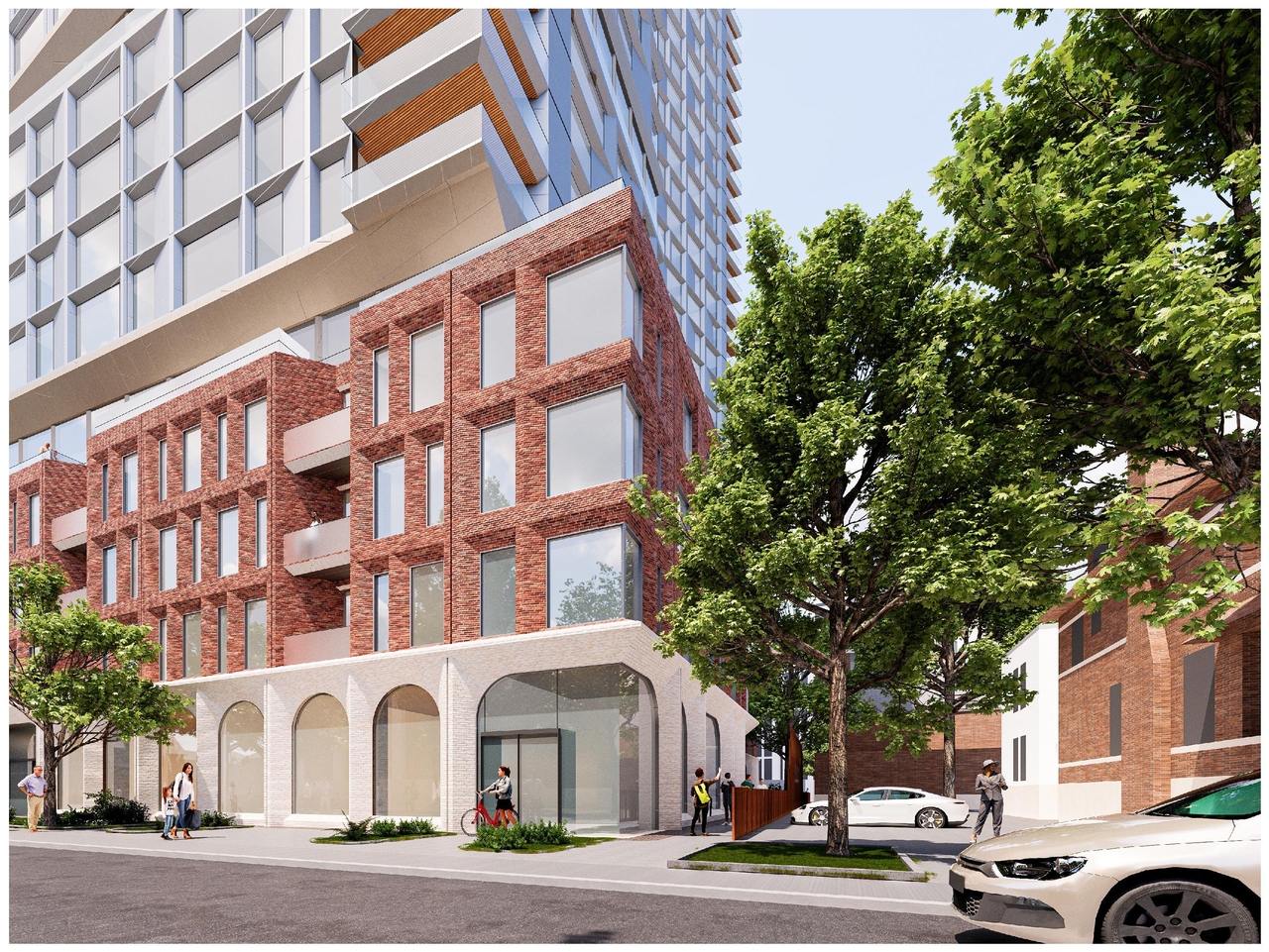 Rendering of building from page 7 of the file '2025-12-04 - Design Brief - D01-01-20-0019'