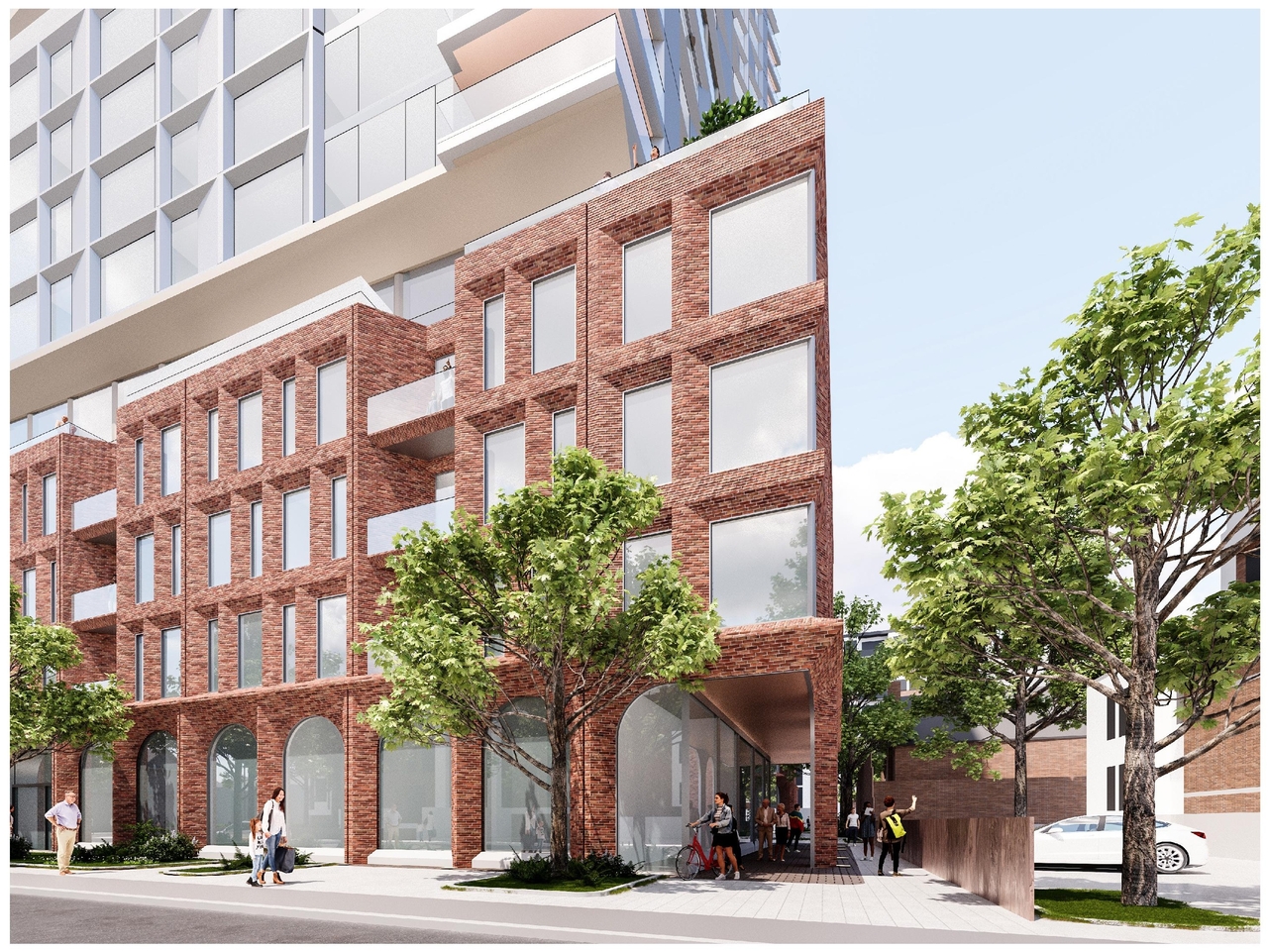 Rendering of building from page 7 of the file '2025-12-04 - Design Brief - D01-01-20-0019'