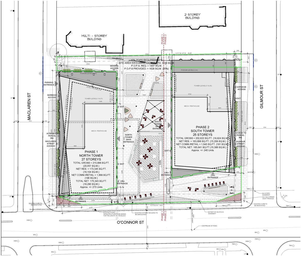 Construction site plan for project from page 10 of the file '2025-12-04 - Design Brief - D01-01-20-0019'
