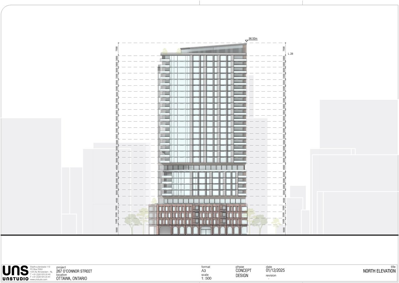 Rendering of building from page 13 of the file '2025-12-04 - Design Brief - D01-01-20-0019'