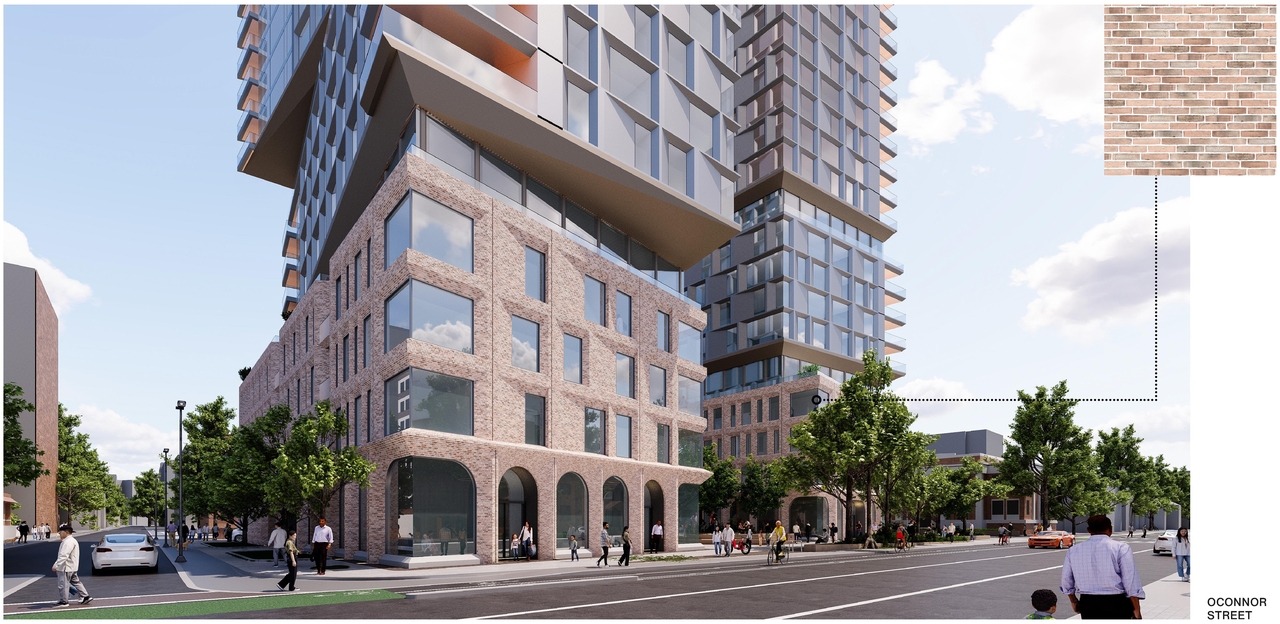 Rendering of building from page 17 of the file '2025-12-04 - Design Brief - D01-01-20-0019'