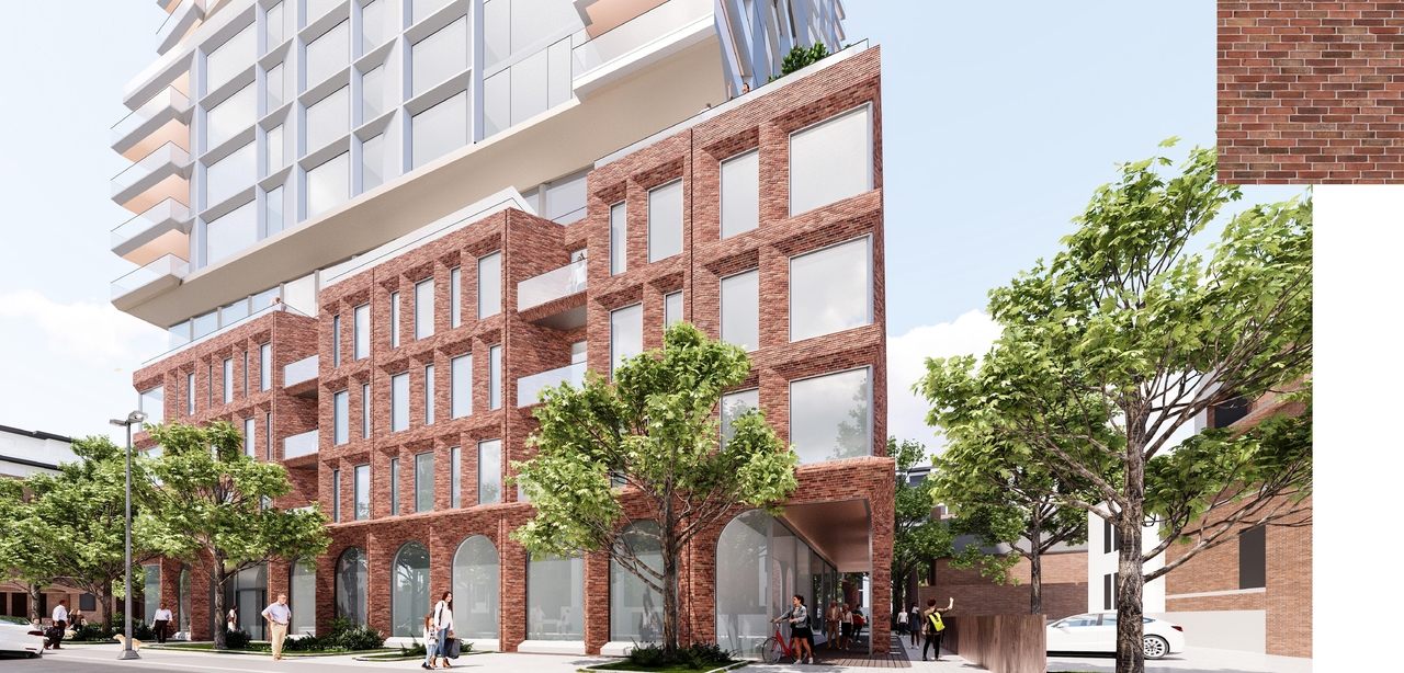 Rendering of building from page 22 of the file '2025-12-04 - Design Brief - D01-01-20-0019'