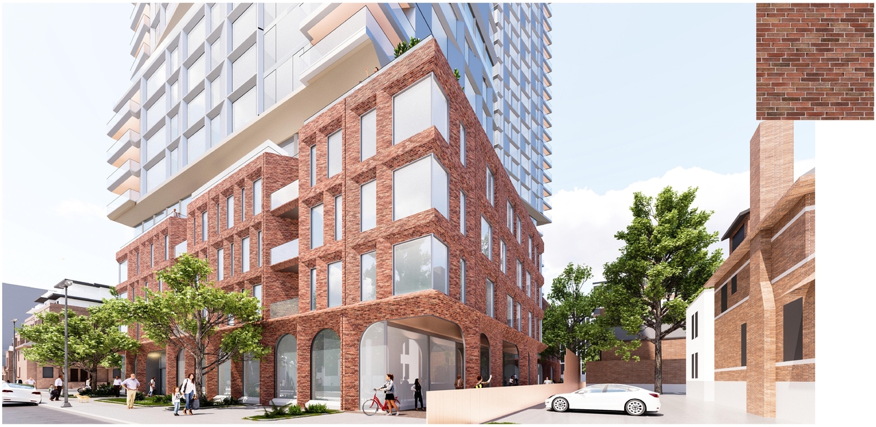 Rendering of building from page 24 of the file '2025-12-04 - Design Brief - D01-01-20-0019'