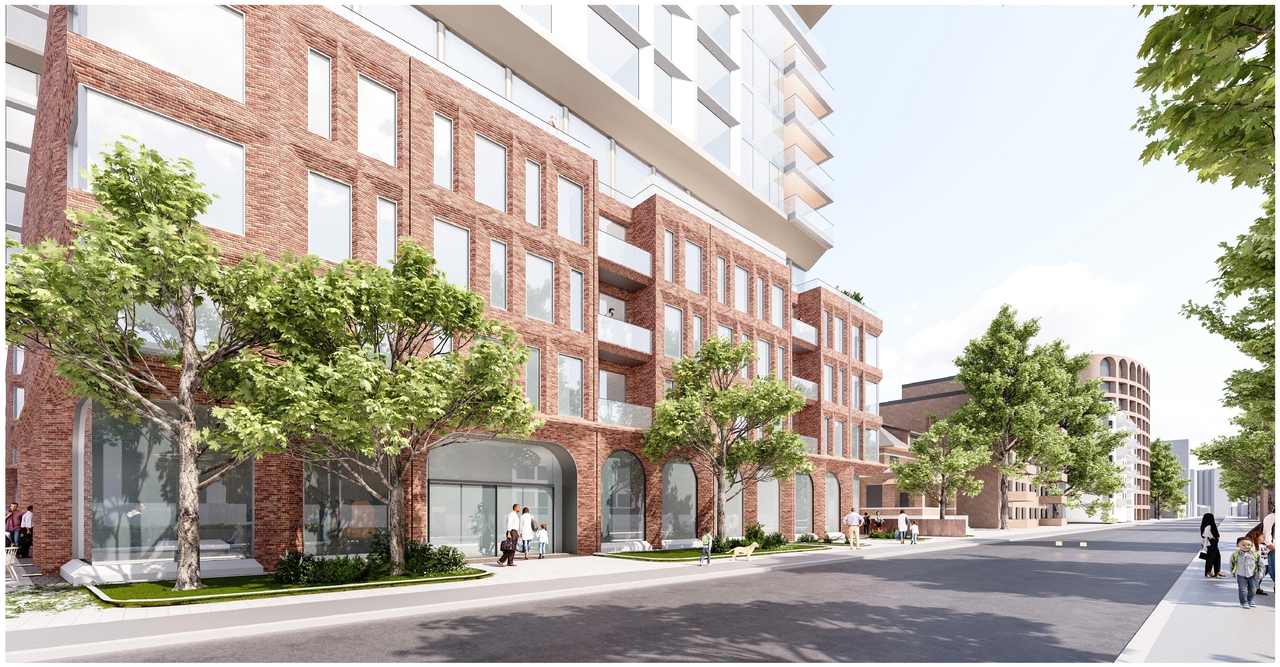 Rendering of building from page 25 of the file '2025-12-04 - Design Brief - D01-01-20-0019'