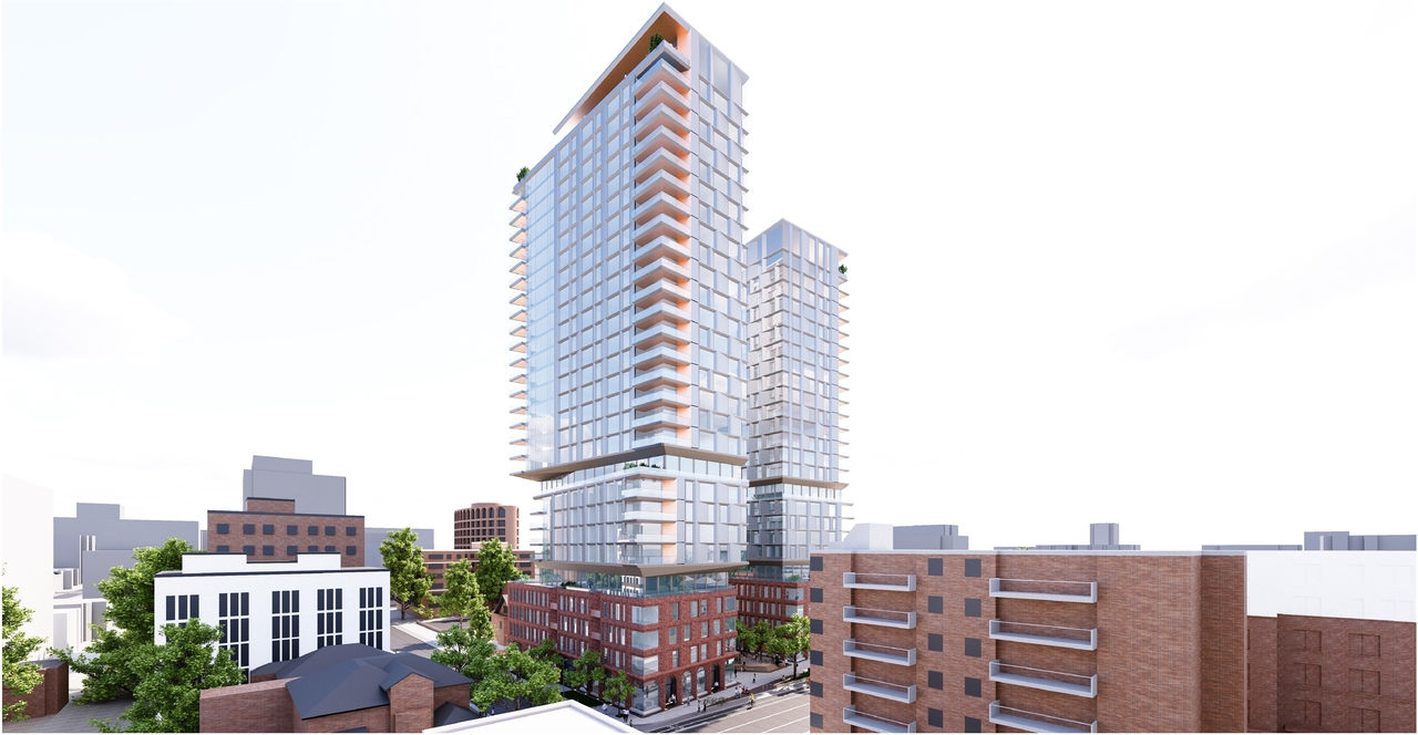 Rendering of building from page 26 of the file '2025-12-04 - Design Brief - D01-01-20-0019'