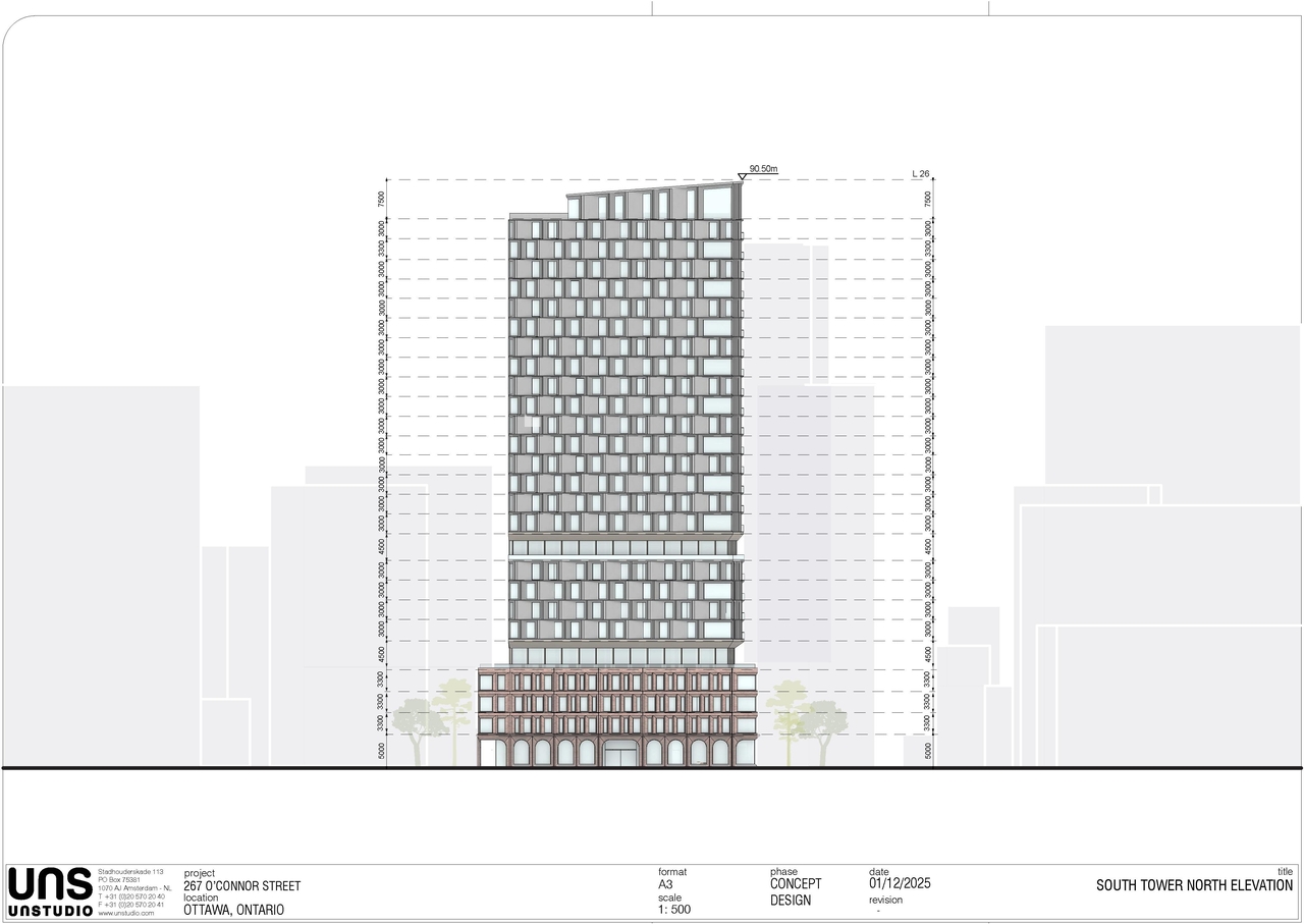 Rendering of building from page 45 of the file '2025-12-04 - Design Brief - D01-01-20-0019'
