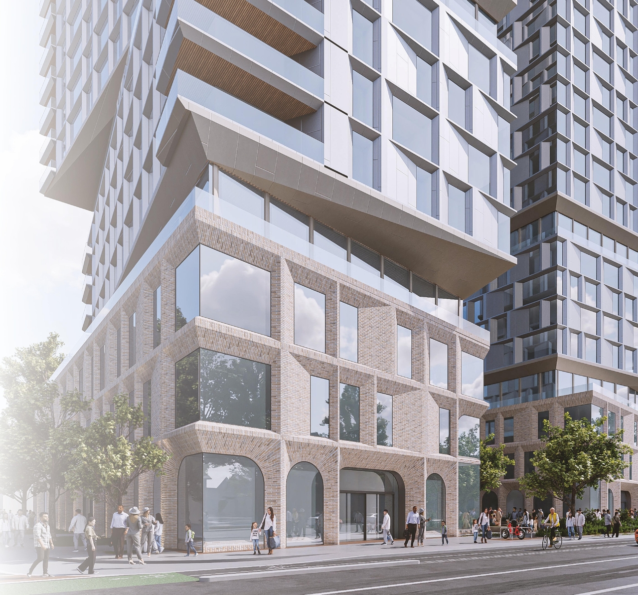 Rendering of building from page 2 of the file '2025-02-24 - Design Brief Appendix - D01-01-20-0019 & D02-02-20-0101'
