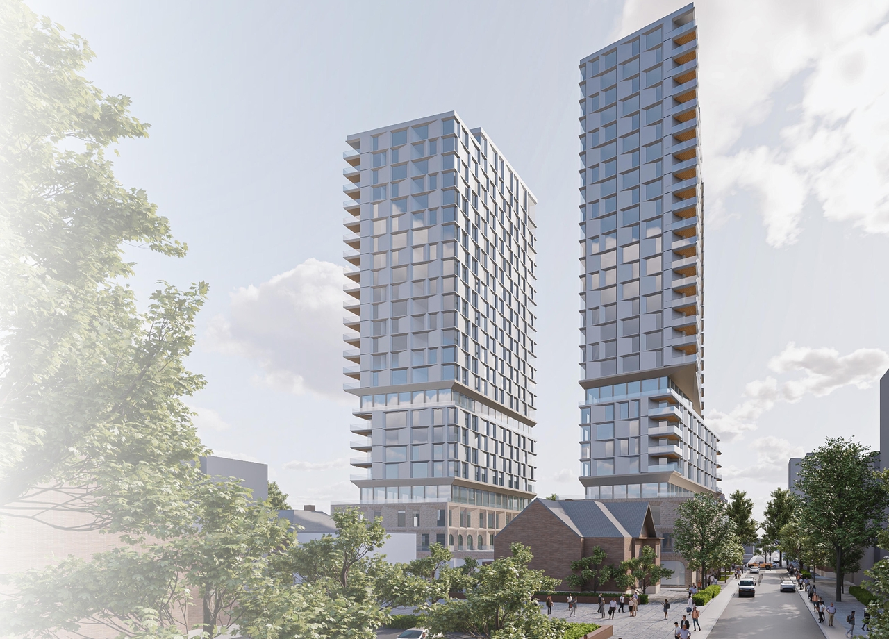Rendering of building from page 24 of the file '2025-02-24 - Design Brief - D01-01-20-0019 & D02-02-20-0101'