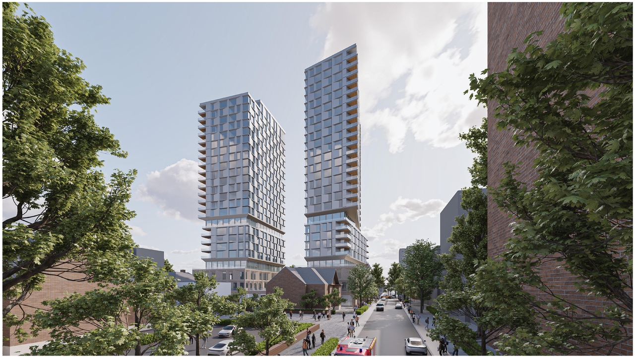 Rendering of building from page 44 of the file '2025-02-24 - Design Brief - D01-01-20-0019 & D02-02-20-0101'
