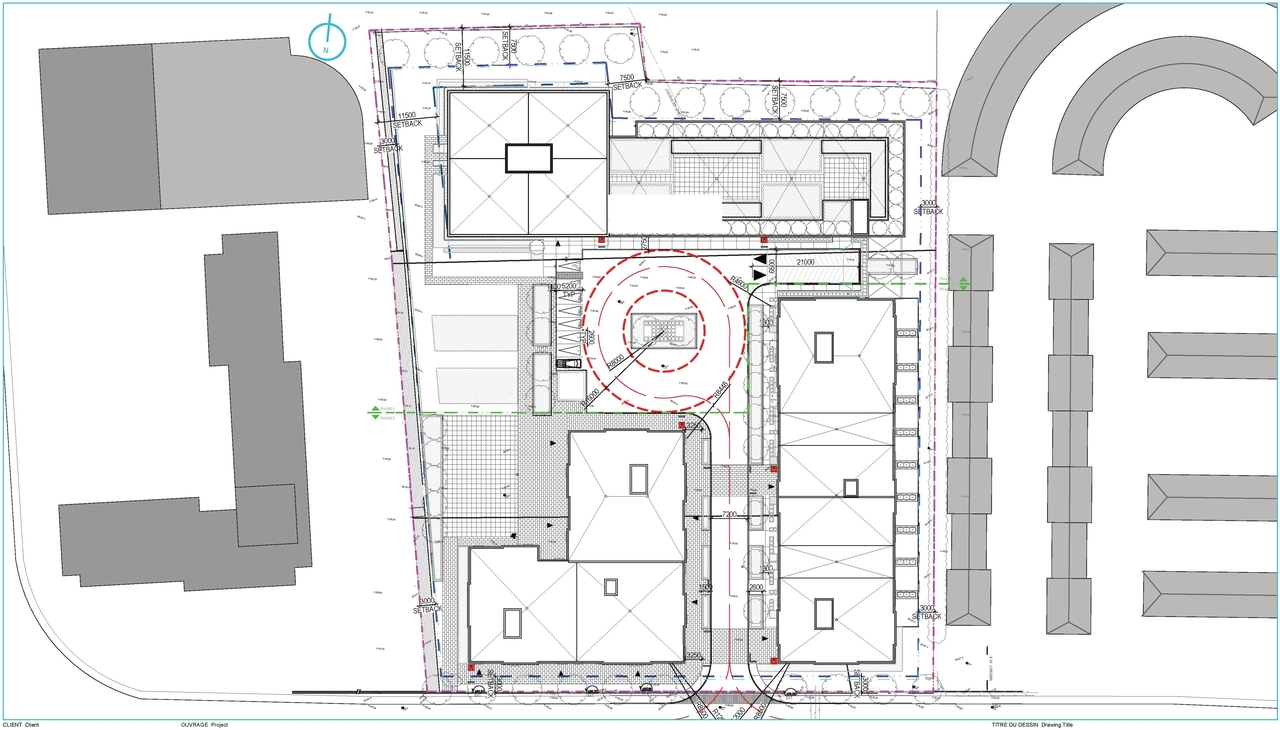 Construction site plan for project from page 40 of the file '2022-08-05 - Design Brief - D01-01-21-0008'
