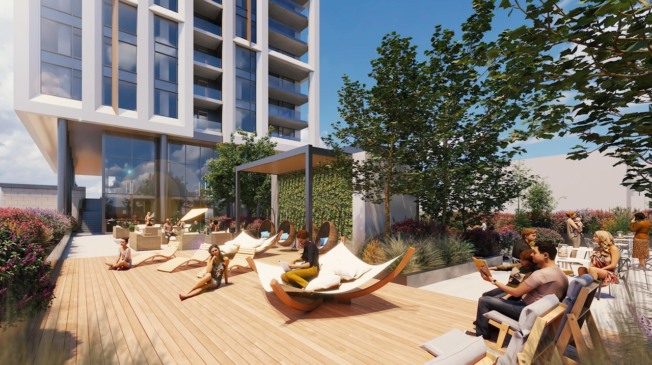 Rendering of building from page 16 of the file '2023-08-01 - Rendered Views - D01-01-21-0015'