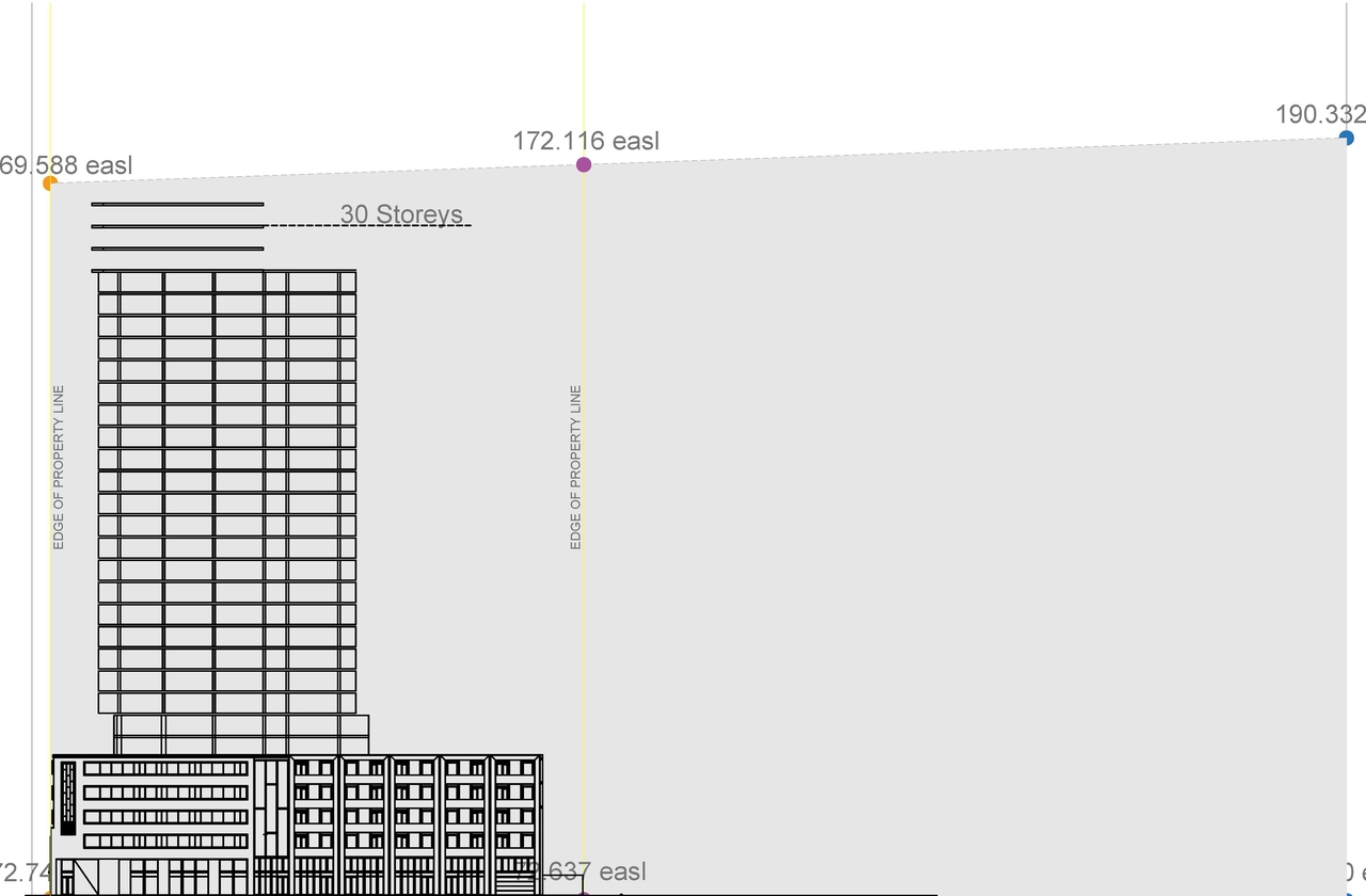 Image from page 1 of the file '2023-03-20 - Permitted Height View Plane Diagram - D01-01-21-0015'