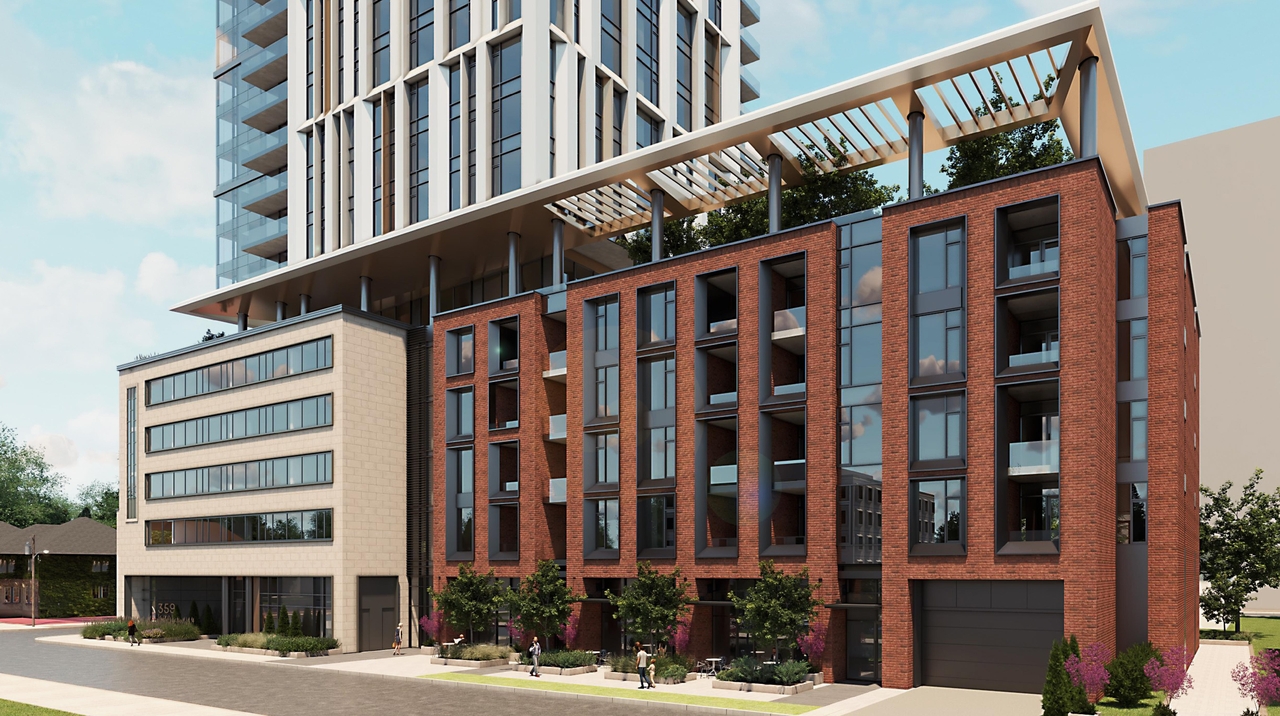 Rendering of building from page 5 of the file '2023-03-20 - Rendered Views - D01-01-21-0015'