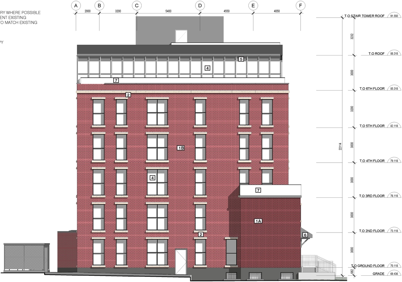 Rendering of building from page 22 of the file '2021-09-15 - Design Brief - D01-01-21-0016'