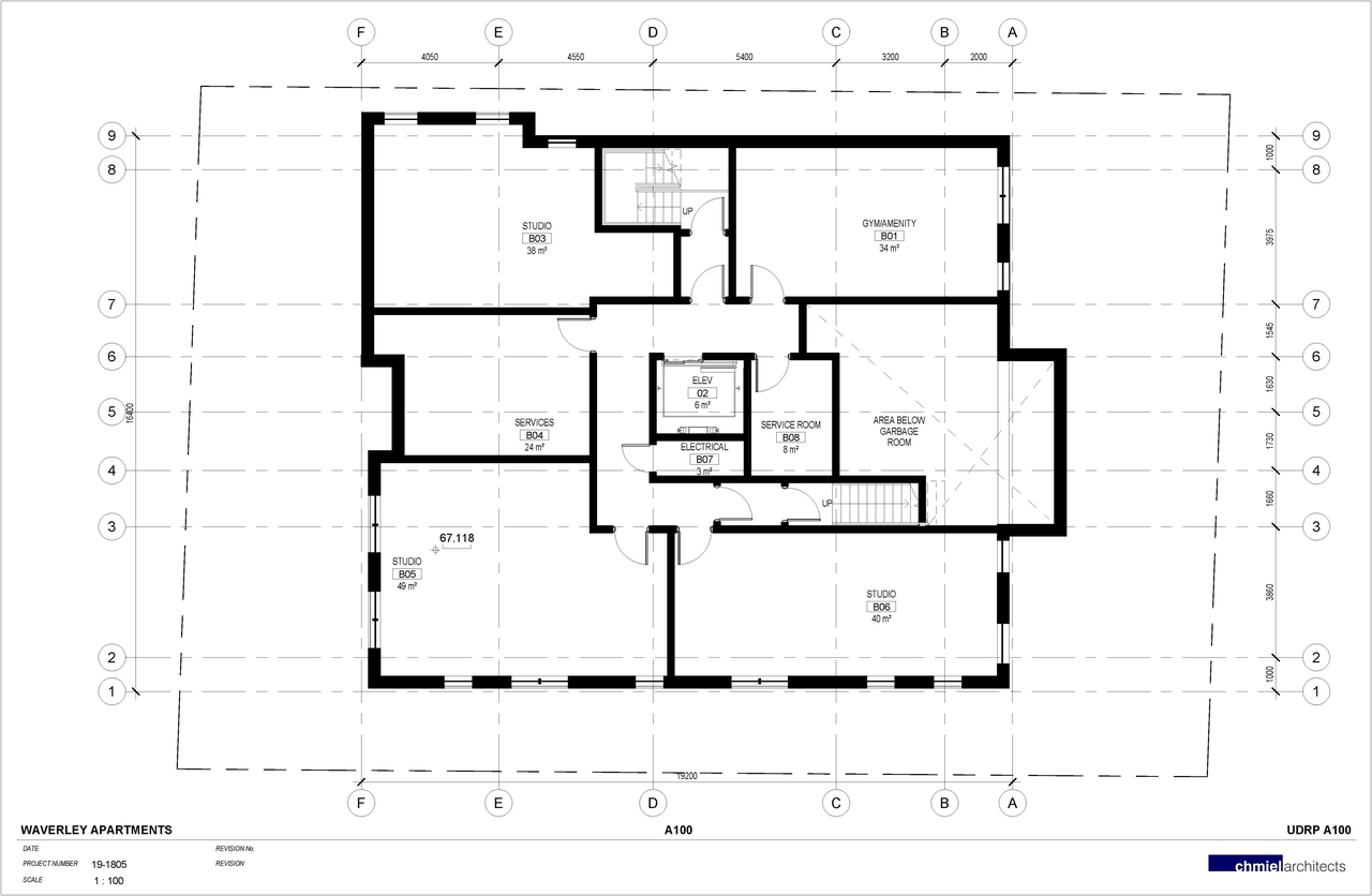 Floor plan for project from page 1 of the file '2021-09-15 - Floor Plans and Building Elevations - D01-01-21-0016'