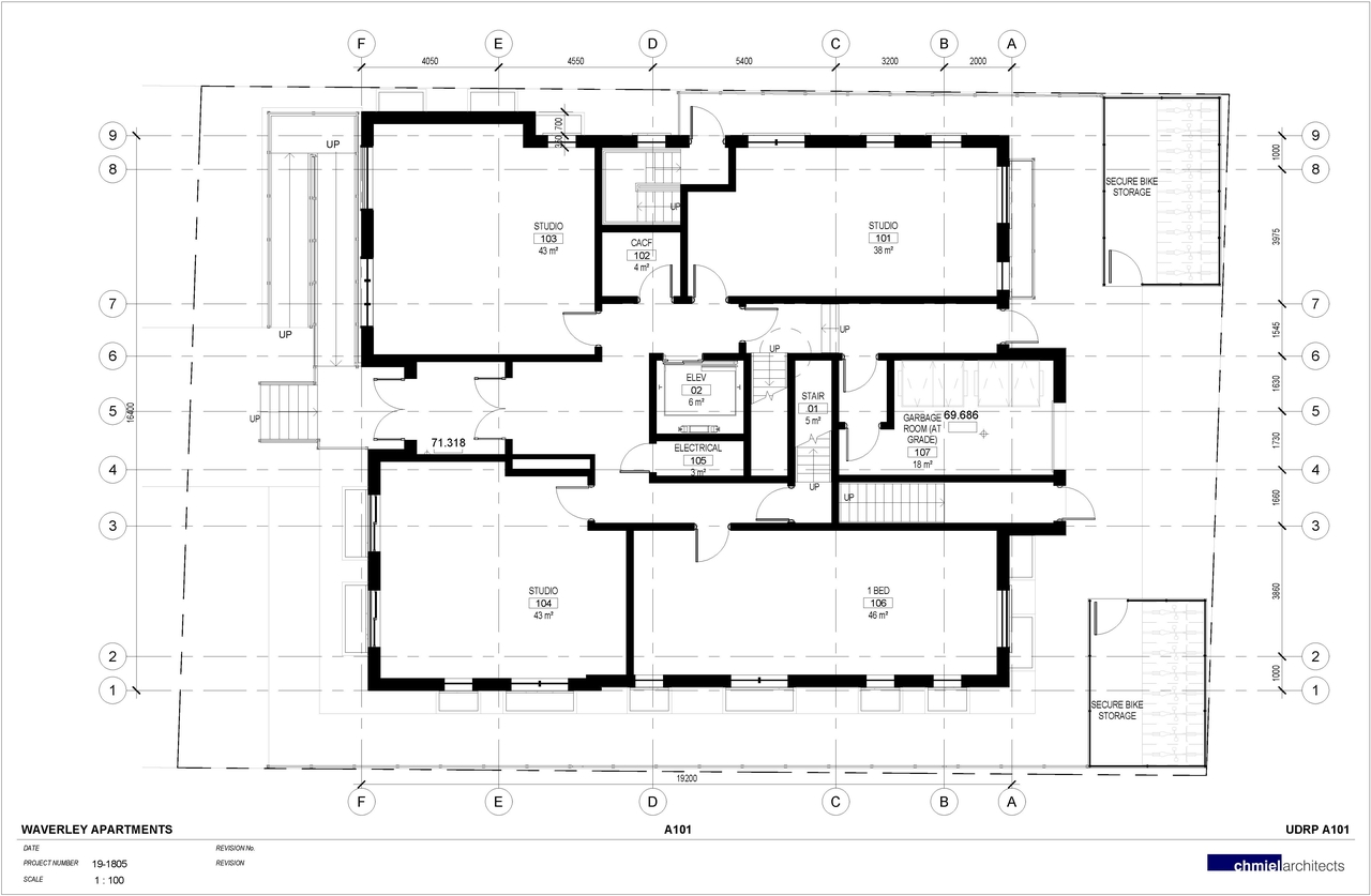 Floor plan for project from page 2 of the file '2021-09-15 - Floor Plans and Building Elevations - D01-01-21-0016'