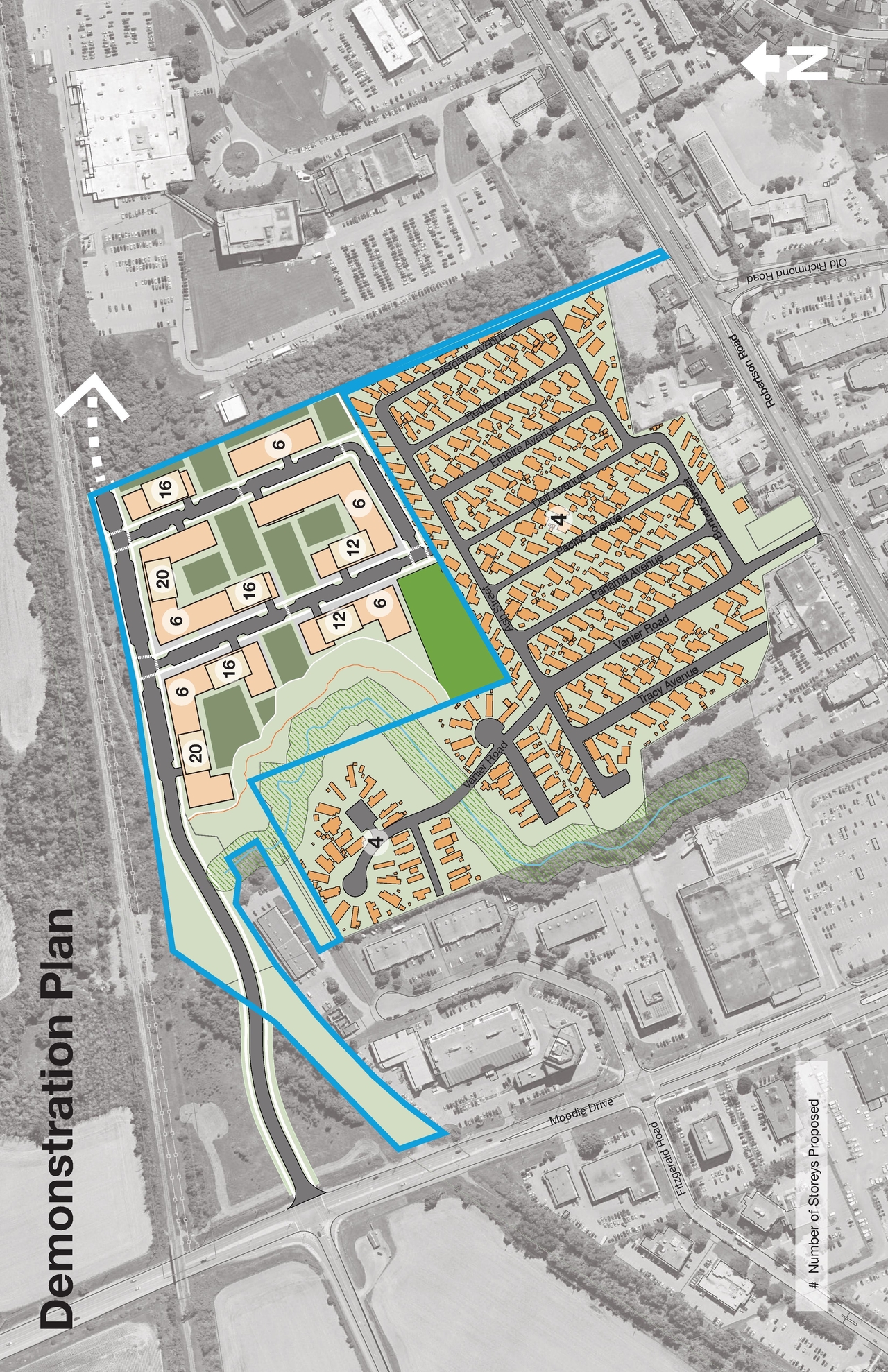 Construction site plan for project from page 19 of the file '2021-11-24 - Applicant UDRP Presentation - D01-01-21-0021'
