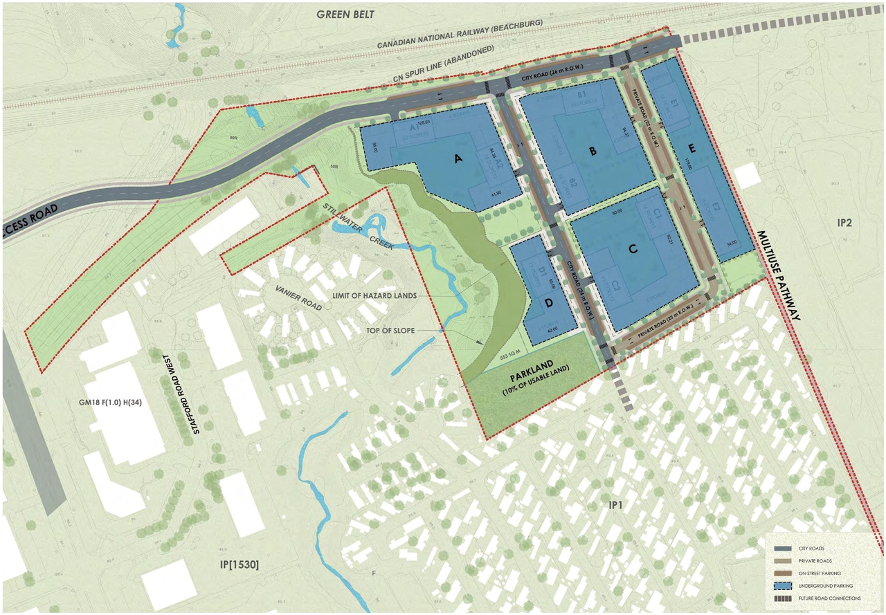 Construction site plan for project from page 25 of the file '2021-11-24 - Applicant UDRP Presentation - D01-01-21-0021'