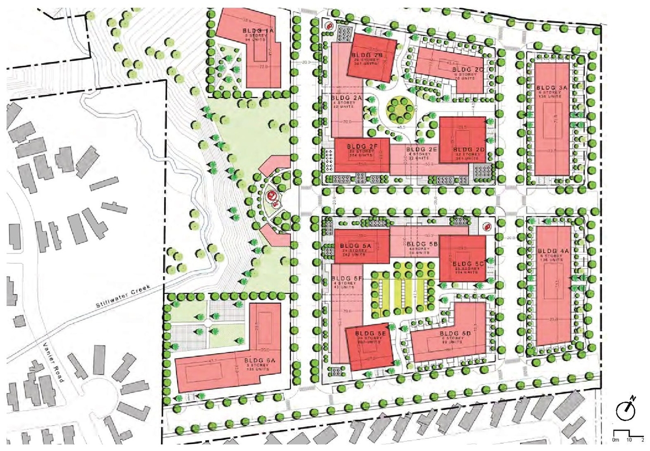 Construction site plan for project from page 35 of the file '2021-11-24 - Applicant UDRP Presentation - D01-01-21-0021'
