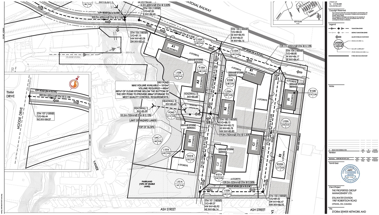 Construction site plan for project from page 36 of the file '2021-11-24 - Applicant UDRP Presentation - D01-01-21-0021'