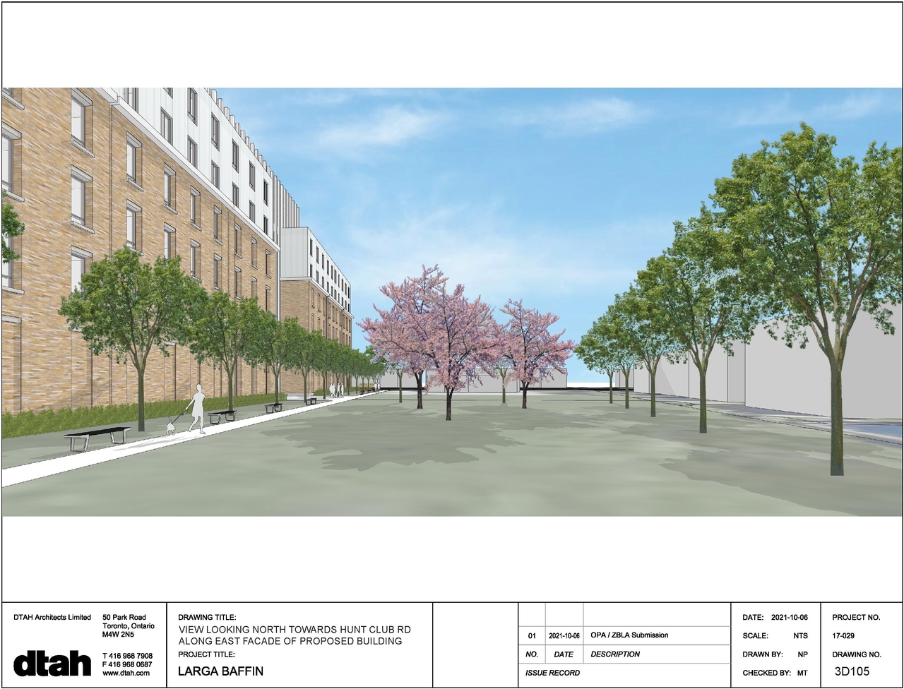 Rendering of building from page 6 of the file '2021-10-14 - Aerial View North West - D01-01-21-0022'