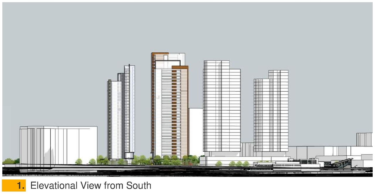 Rendering of building from page 5 of the file '2023-12-21 - Urban Design Review Drawing Package - D01-01-22-0004'