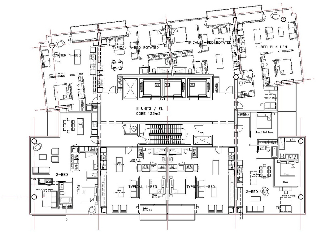 Floor plan for project from page 18 of the file '2023-12-21 - Urban Design Review Drawing Package - D01-01-22-0004'
