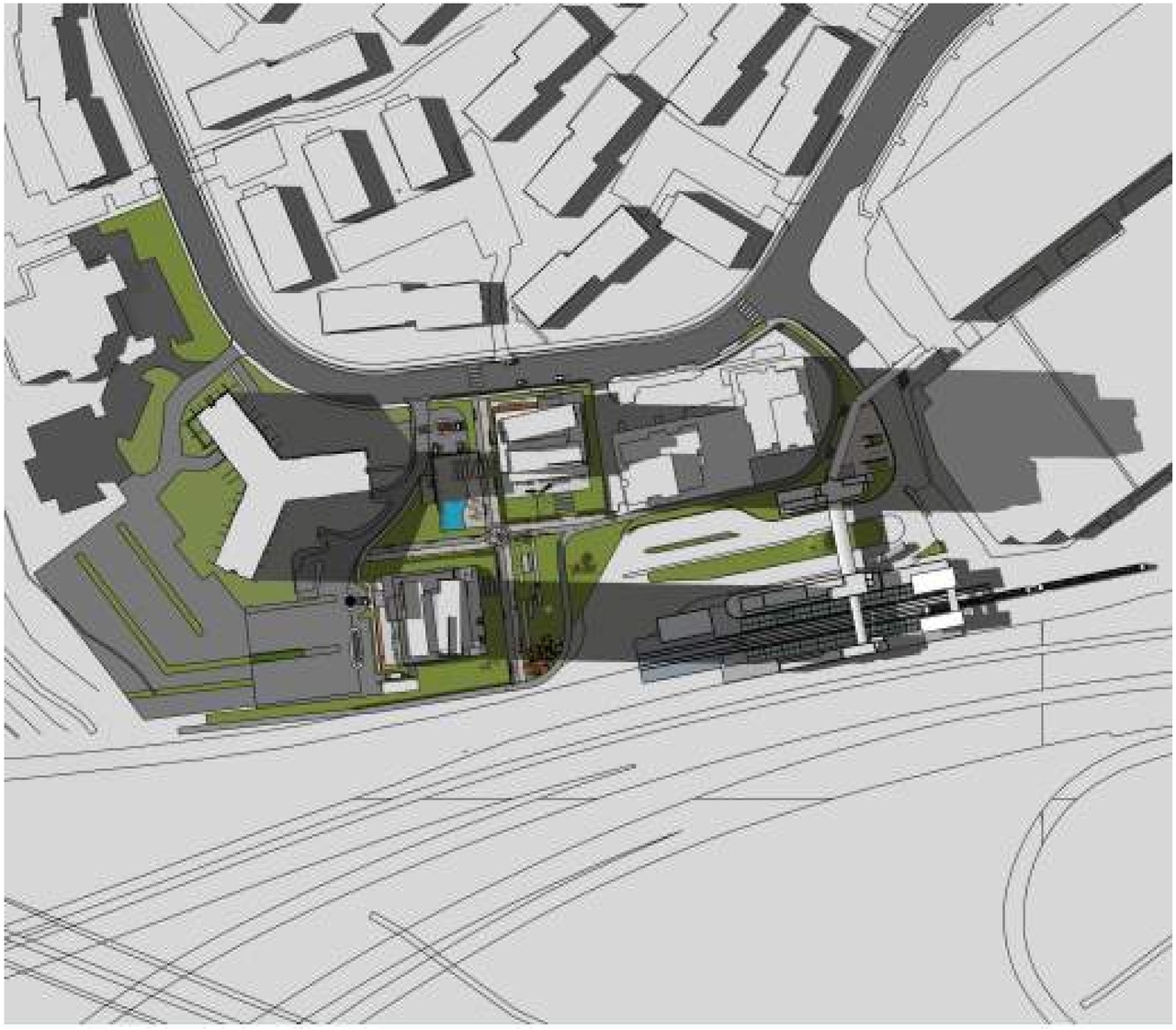 Construction site plan for project from page 21 of the file '2023-12-21 - Urban Design Review Drawing Package - D01-01-22-0004'