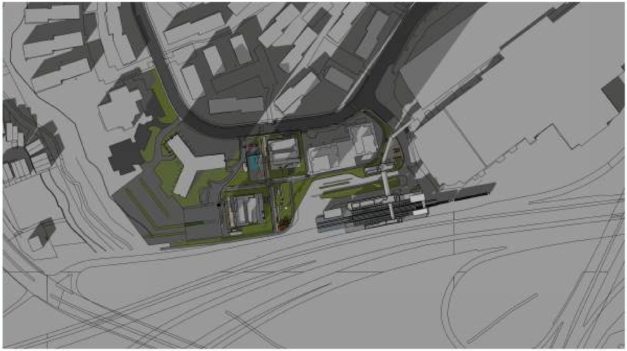 Construction site plan for project from page 22 of the file '2023-12-21 - Urban Design Review Drawing Package - D01-01-22-0004'