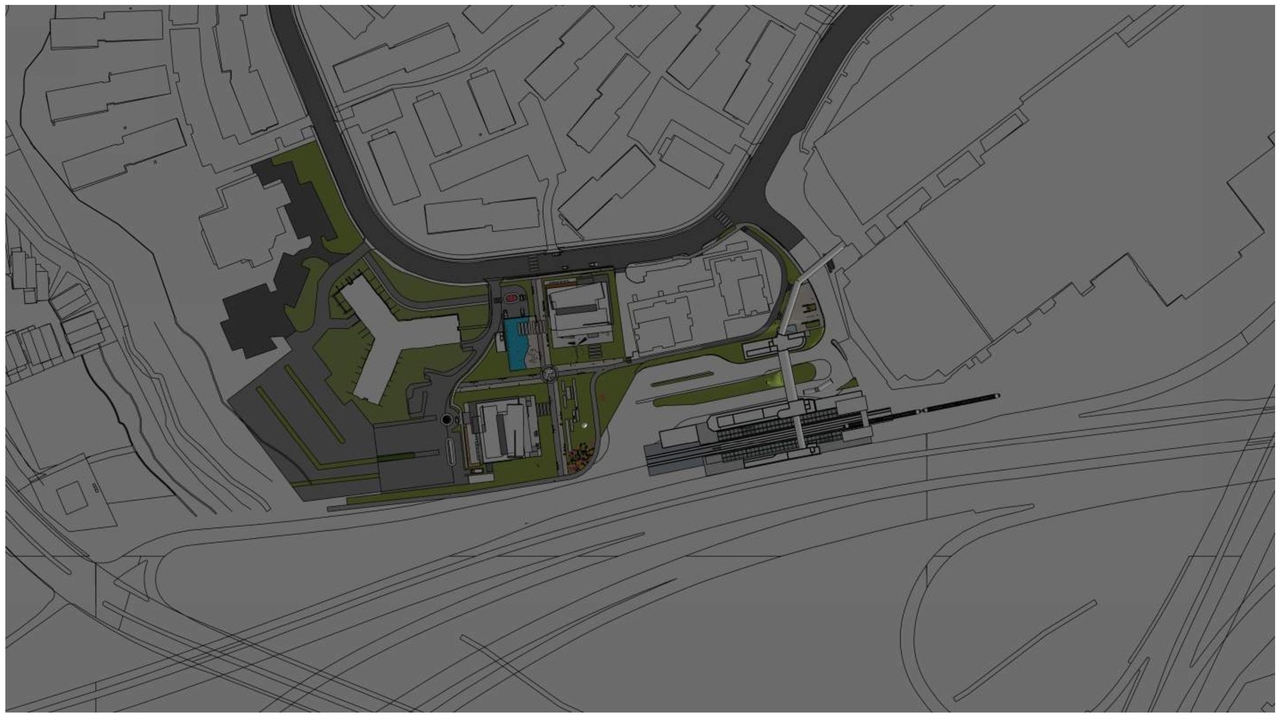 Construction site plan for project from page 22 of the file '2023-12-21 - Urban Design Review Drawing Package - D01-01-22-0004'