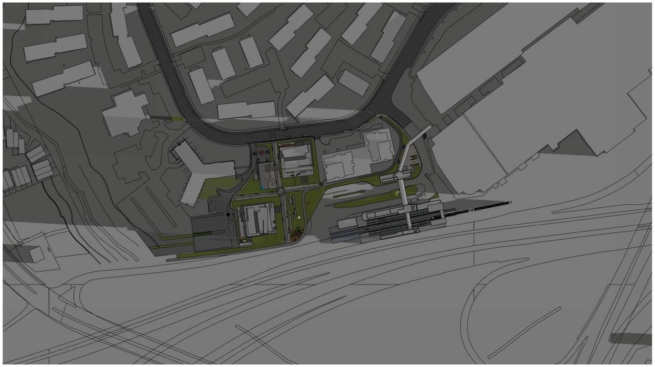 Construction site plan for project from page 23 of the file '2023-12-21 - Urban Design Review Drawing Package - D01-01-22-0004'