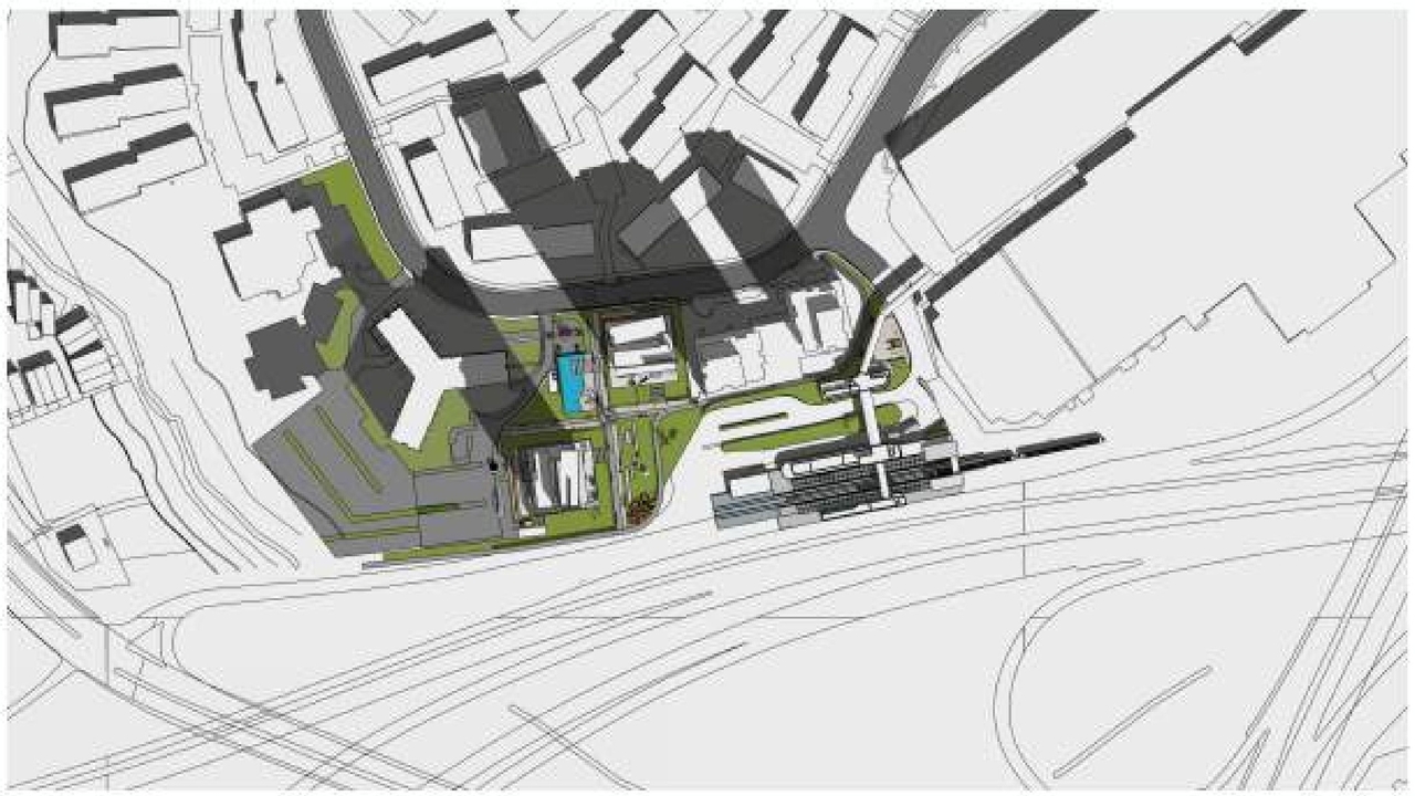 Construction site plan for project from page 23 of the file '2023-12-21 - Urban Design Review Drawing Package - D01-01-22-0004'