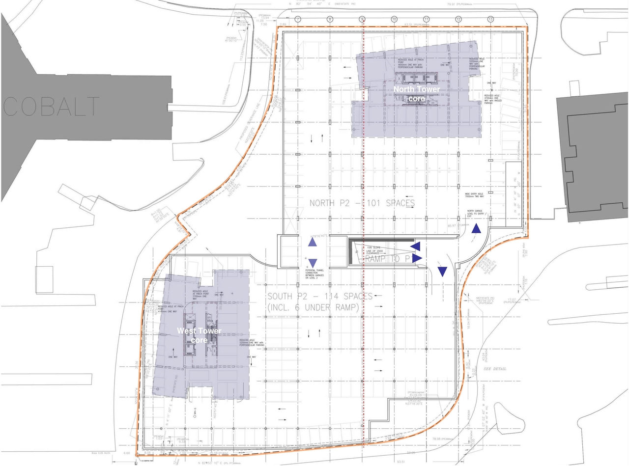 Construction site plan for project from page 27 of the file '2023-12-21 - Urban Design Review Drawing Package - D01-01-22-0004'