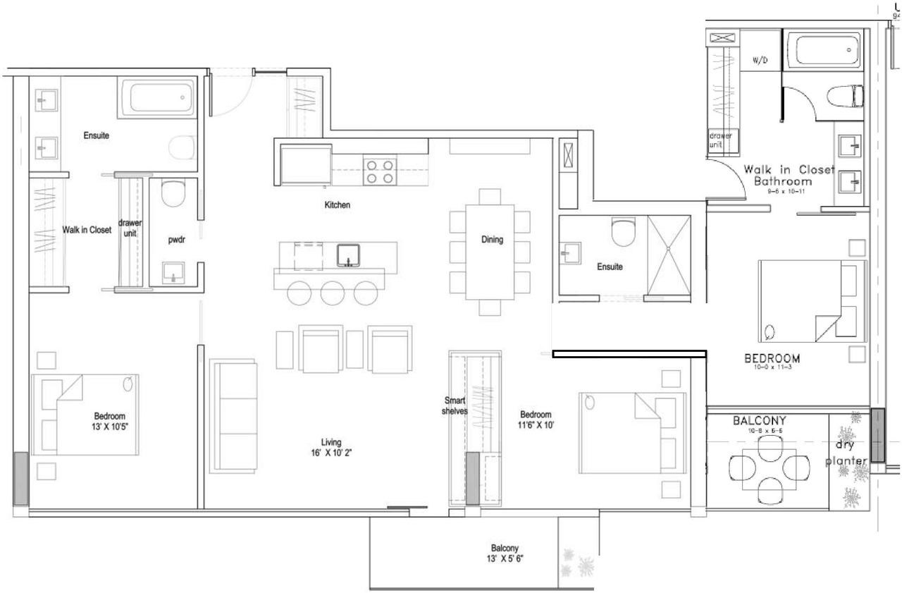 Floor plan for project from page 29 of the file '2023-12-21 - Urban Design Review Drawing Package - D01-01-22-0004'
