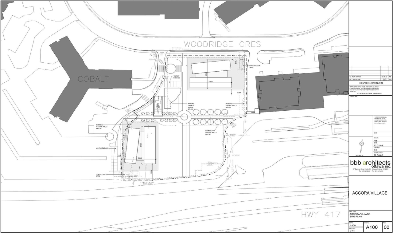 Construction site plan for project from page 6 of the file '2022-12-02 - Drawings and Design Studies - D01-01-22-0004'