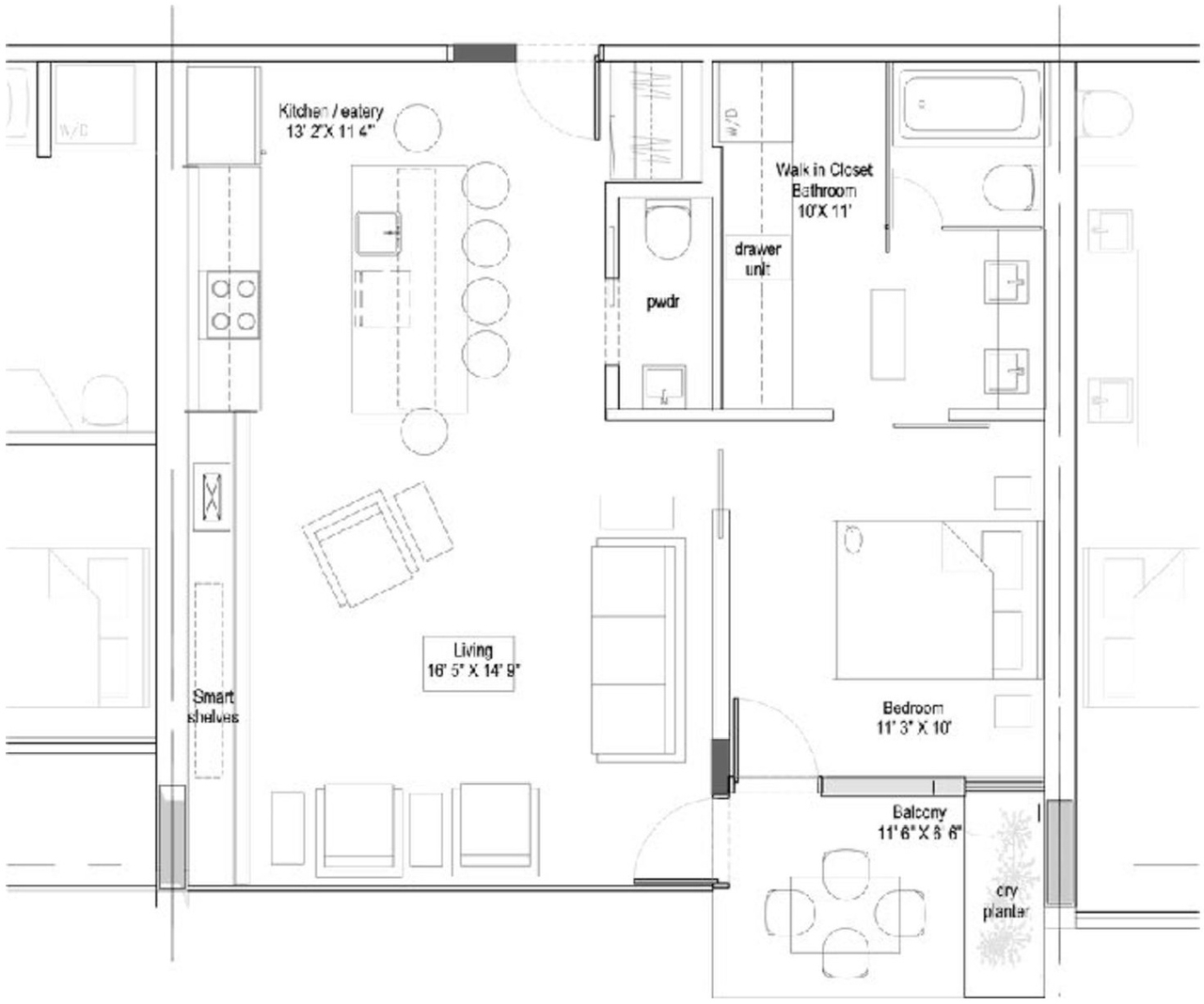 Floor plan for project from page 15 of the file '2022-12-02 - Drawings and Design Studies - D01-01-22-0004'