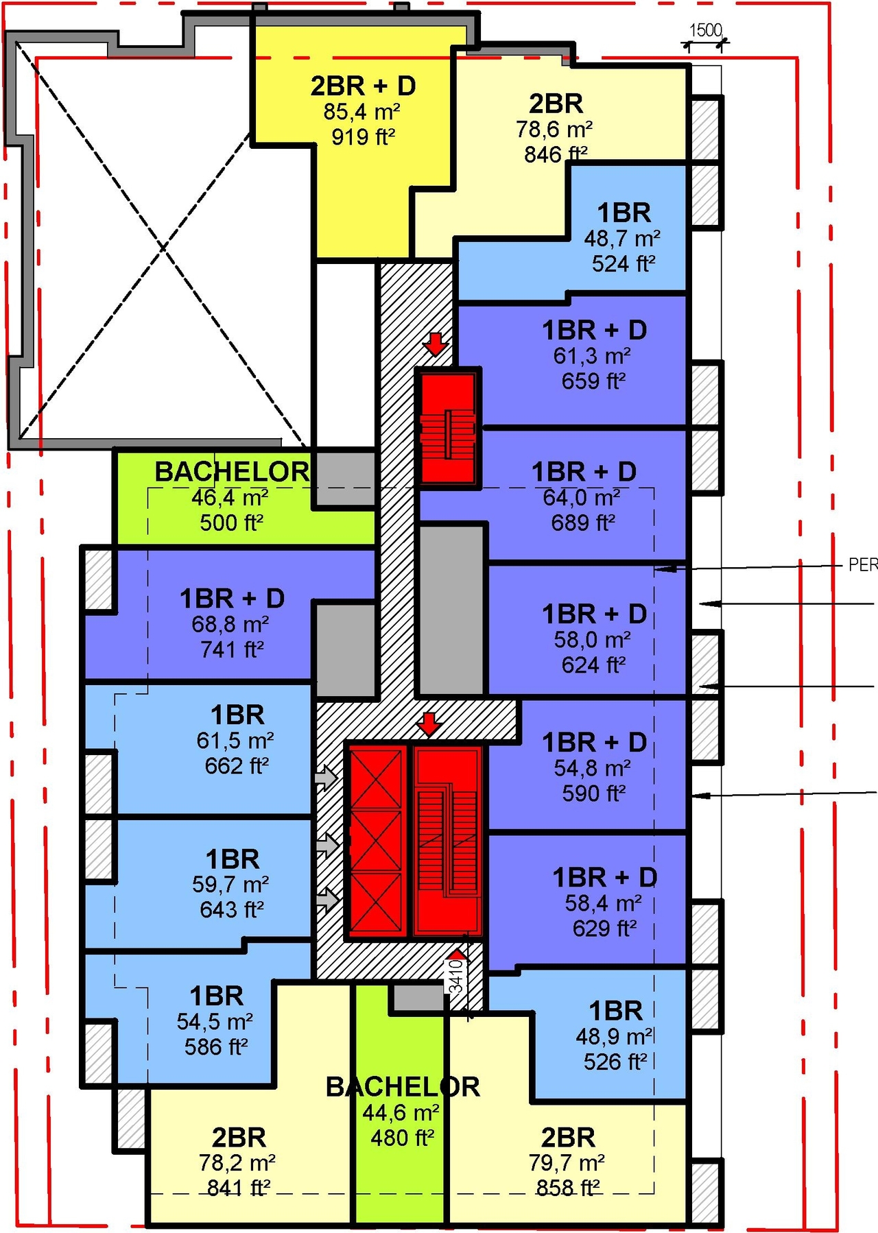 Floor plan for project from page 35 of the file '2023-09-18 - Architectural Design Brief - D01-01-23-0004'