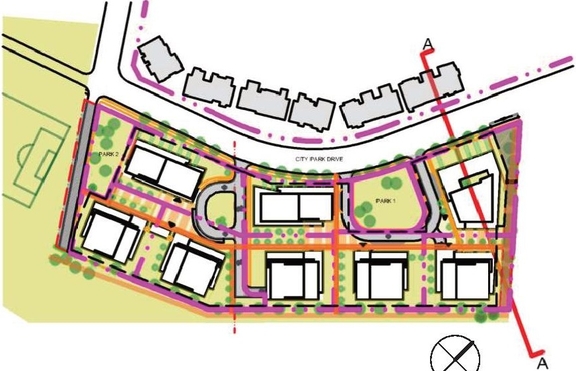 Construction site plan for project from page 35 of the file '2023-11-24 - Design Brief - D01-01-23-0005'