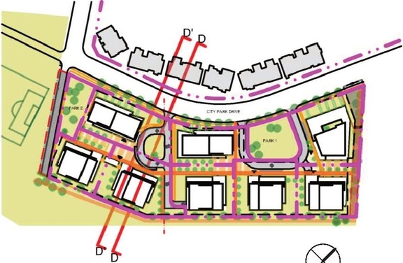 Construction site plan for project from page 38 of the file '2023-11-24 - Design Brief - D01-01-23-0005'