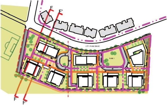 Construction site plan for project from page 40 of the file '2023-11-24 - Design Brief - D01-01-23-0005'